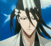 Byakuya walking with wind in his hair