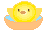 Chick bathing