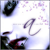 Girl face with letter a