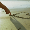 Heart in the sand