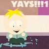 Butters in a puddle