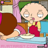 Stewie lapping up tears