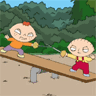 Stewie swordfighting