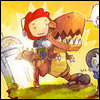 T Rex over zombies