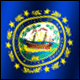 3D New Hampshire Flag