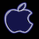 Apple Logo in Black  Blue
