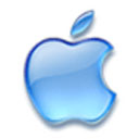 Apple Logo in Blue