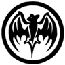 Bacardi Bat Logo in Black