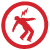 Lightning striking man