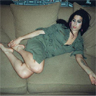 Lying on the sofa
