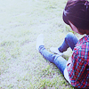 Sitting on the grass