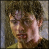 Clark in the rain