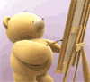 Teddy bear painting