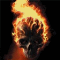 Burning skull