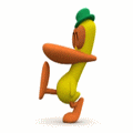Duck walks animated