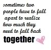 Fall apart
