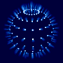 Glowing revolving sphere
