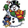 Jolly Snowman and Bluebird
