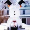 Snowman doing a handstand
