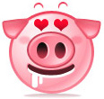 Cute pig smiley 032