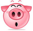 Cute pig smiley 036