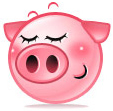 Cute pig smiley 040