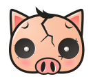 Cute pig smiley 045