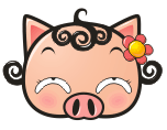 Cute pig smiley 049