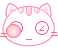 White cat smiley 001