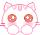 White cat smiley 002