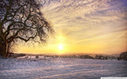 village_at_sunset wallpaper