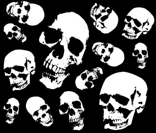 skulls background pattern 0692