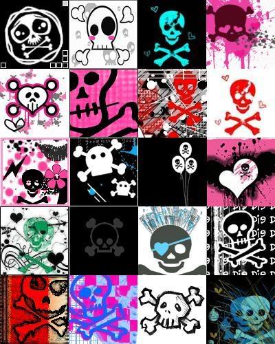 skulls background pattern 0746
