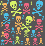 skulls background pattern 0358