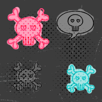 skulls background pattern 0474